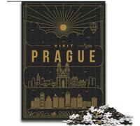 Puzzle 1000 pièces pour Adolescents Prague République tchèque pour Jeu éducatif, défi, Cadeau d'anniversaire, Cadeaux (50x75cm) 1000 pièces