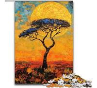 Puzzle 1000 pièces pour Adolescents Prairies africaines, Jeu Stimulant et Familial avec des pièces de Formes aléatoires entièrement emboîtables (Taille 50x75cm)