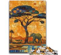 Puzzle 1000 pièces pour Adolescents Prairies africaines Jeu Stimulant Jouets à Offrir en Cadeau pour Toute la Famille à partir de 14 Ans 50x75cm