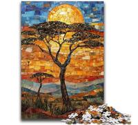Puzzle 1000 pièces pour Adolescents Prairies africaines Jouet éducatif et décompressant Décoration Parfaite 26x38cm