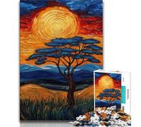 Puzzle 1000 pièces pour Adolescents Prairies africaines Puzzle pour Adolescents Apprentissage éducatif idéal comme Cadeau pour Toute la Famille 75x50cm