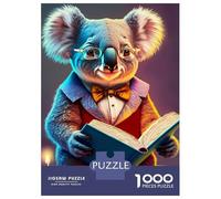 Puzzle 1000 Pièces pour Adolescents Professor Koala Casse-têtes pour Adolescents Analyse Et Logique Interaction Parent-Enfant Jeu Stimulant Jouets 52x38cm/1000pcs