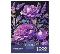 Puzzle 1000 Pièces pour Adolescents Purple Rose Puzzles pour Adolescents, Casse-tête, Jeu D'assemblage De Motifs, Cadeau d'anniversaire Unique 52x38cm/1000pcs