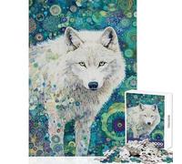 Puzzle 1000 pièces pour Adolescents Puzzle Adulte Le Murmure du Loup Blanc décoration Murale difficulté élevée idéal comme Cadeau pour Toute la Famille (Taille 50x75cm)