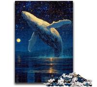 Puzzle 1000 pièces pour Adolescents, Puzzle Baleine mystérieuse, Jeux éducatifs, décoration d'intérieur, idéal pour la décoration de Bureau (50x75cm)