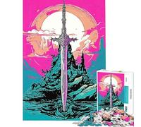 Puzzle 1000 pièces pour Adolescents Puzzle d'épée légendaire pour Adultes Jouet de décoration Murale idéal pour se Souvenir Anniversaire et Cadeaux Uniques (Taille 38x26cm)