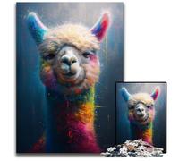 Puzzle 1000 pièces pour Adolescents, Puzzle en Bois Motif alpaga Arc-en-Ciel, intéressant pour réduire Le Stress, idées Cadeaux pour Les 14 Ans et Plus 50x75cm