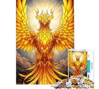 Puzzle 1000 pièces pour Adolescents Puzzle Golden Phoenix Rising pour Adultes Jeu de réflexion et de logique pour Les passionnés de Jeux vidéo (Dimensions 50x75cm)
