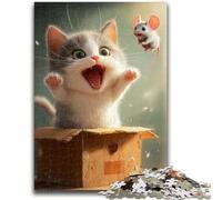 Puzzle 1000 pièces pour Adolescents, Puzzle Loup Noir et Blanc, Cadeau Amusant et activité pour la Maison, Jouet pour Les Jours de Pluie (75x50cm)