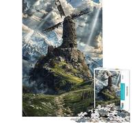 Puzzle 1000 pièces pour Adolescents Puzzle Ruines balayées par Le Vent pour Adultes Jeu Manuel décoration intérieure Interaction Parent-Enfant (Dimensions 38x26cm)