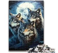 Puzzle 1000 pièces pour Adolescents, Puzzle Trois Loups pour Adolescents, Relax Games, idéal comme Cadeau pour Toute la Famille (75x50cm)