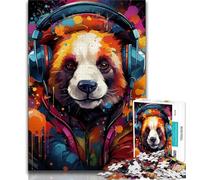 Puzzle 1000 pièces pour Adolescents, Puzzles Animaux Panda colorés, 1000 pièces pour Adultes, Cadeaux, décoration Murale, Cadeaux Uniques d'anniversaire et de Noël, Convient pour et 14 50x75cm