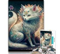 Puzzle 1000 pièces pour Adolescents,Puzzles colorés Fantaisie Renard Blanc pour Adolescents,Jeux d'activités familiales stimulants,Jouet de Bricolage pour décoration Murale de la Maison,Cadeaux