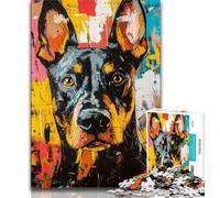 Puzzle 1000 pièces pour Adolescents Puzzles de Chien Beauceron pour Adultes Cadeau Amusant et activité pour la Maison Jouet pour Les Jours de Pluie 38x26cm