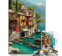 Puzzle 1000 pièces pour Adolescents, Puzzles de falaises en Bord de mer pour Adultes, idéal comme Cadeau pour Toute la Famille, adapté aux Enfants de 14 Ans et Plus (Taille 75x50cm)
