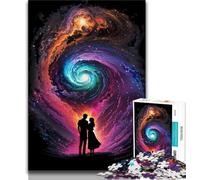 Puzzle 1000 pièces pour Adolescents Puzzles pour Adultes Espace d'amour Infini Anti-Stress défi Difficile décoration d'intérieur Unique et Cadeaux 75x50cm