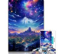 Puzzle 1000 pièces pour Adolescents, Puzzles psychédéliques de planètes extraterrestres, Cadeau d'anniversaire, décoration Murale pour Les 14 Ans et Plus (Taille 38x26cm)