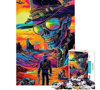 Puzzle 1000 pièces pour Adolescents Puzzles psychédéliques de Science-Fiction et Western pour Adultes Jeux de Famille Assemblage de Motifs Cadeaux d'anniversaire et Cadeaux Uniques (Taille 38x52cm)