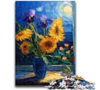 Puzzle 1000 pièces pour Adolescents, Puzzles Tournesols Night Sky, Jouet éducatif et décompressant, décoration Parfaite (50x75cm)