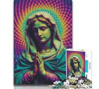 Puzzle 1000 pièces pour Adolescents Puzzles Vierge Marie pour Adultes, idéal comme Cadeau pour Toute la Famille Convient aux Enfants de 14 Ans et Plus (Taille 38x26cm)