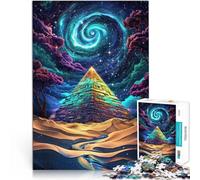 Puzzle 1000 pièces pour Adolescents Pyramide Cosmique Jeu Familial Anti-Stress Défi Difficile Cadeau Amusant 75x50cm