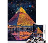 Puzzle 1000 pièces pour Adolescents Pyramide dans Le Cosmos Puzzle Adulte Décoration Murale Niveau Difficile Idéal comme Cadeau pour Toute la Famille (Dimensions 38x52cm)