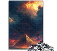 Puzzle 1000 pièces pour Adolescents Pyramide de Gizeh 1000 pièces pour Adultes, Jeu de Quiz, décoration Murale, Cadeaux d'anniversaire et de Noël Uniques (26x38cm)