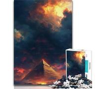 Puzzle 1000 pièces pour Adolescents, Pyramide de Gizeh, Puzzles pour Adultes, Anti-Stress, séjour, Tuer Le Temps, liste de souhaits avec Le Père Noël (Taille 38x26cm)