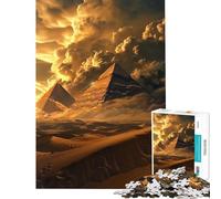 Puzzle 1000 pièces pour Adolescents Pyramides éternelles d'Égypte Jeu éducatif Jouet Amusant Cadeau Décoration Murale (Dimensions 38x52cm)