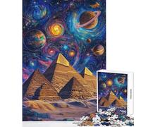 Puzzle 1000 pièces pour Adolescents Pyramides galactiques Odyssée Cosmique Jeux relaxants Analyse et logique Décoration Murale Cadeaux Uniques pour Anniversaires et Noël (50x75cm)