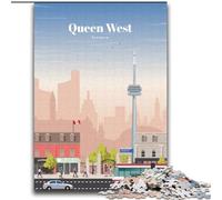 Puzzle 1000 pièces pour Adolescents Queen West à Toronto pour Jeu éducatif, défi, Cadeau d'anniversaire, Cadeaux (38x52cm) 1000 pièces