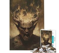 Puzzle 1000 pièces pour Adolescents Rage infernale incarnée Jeu éducatif Jeu Pratique Cadeau d'anniversaire Cadeau de Père Noël Secret (Taille 38x52cm)