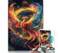 Puzzle 1000 pièces pour Adolescents Rainbow Phoenix, Jeu Stimulant et Familial avec des pièces de Formes aléatoires entièrement emboîtables (75x50cm)
