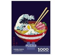 Puzzle 1000 Pièces pour Adolescents Ramen Wave Art Puzzles pour Adolescents - Jeux Relaxants - Anti-Stress - Cadeaux Anti-Stress 38x26cm/1000pcs