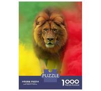 Puzzle 1000 Pièces pour Adolescents Rasta Lion Puzzle Adulte Jeux Relaxants Décoration Intérieure Cadeaux d'anniversaire Et Cadeaux Uniques 70x50cm/1000pcs