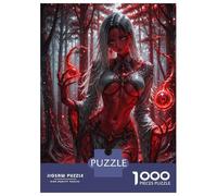 Puzzle 1000 Pièces pour Adolescents Red Sorceress Puzzle Adulte Jeux De Famille Difficile Difficile Cadeaux Uniques pour Anniversaire Et Noël 52x38cm/1000pcs