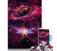 Puzzle 1000 pièces pour Adolescents Red Super Nova, Puzzle Adulte, Anti-Stress, défi Difficile, Cadeaux du Père Noël Secret (Taille 38x26cm)