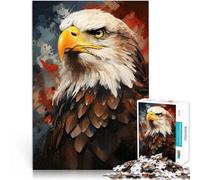 Puzzle 1000 pièces pour Adolescents Regard d'aigle à tête Blanche Jouet éducatif Anti-Stress Cadeau Amusant 75x50cm