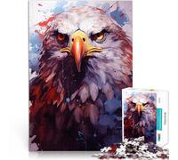 Puzzle 1000 pièces pour Adolescents Regard d'aigle à tête Blanche Soulagement du Stress est idéal comme Cadeau pour Toute la Famille 38x26cm