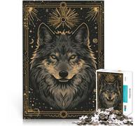 Puzzle 1000 pièces pour Adolescents Regard de Lupin Séjour Anti-Stress pour Tuer Le Temps Liste de souhaits avec Le Père Noël 75x50cm