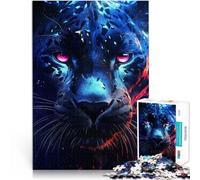Puzzle 1000 pièces pour Adolescents Regard de panthère Jeu Familial Anti-Stress Défi Difficile Bon Cadeau 38x26cm