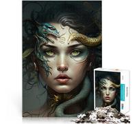Puzzle 1000 pièces pour Adolescents Reine chasseuse de Dragons Jeux Amusants en Famille Chaque pièce est Unique - Jeu Familial Stimulant et Amusant 26x38cm