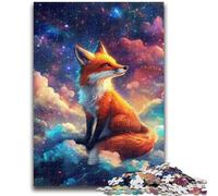 Puzzle 1000 pièces pour Adolescents Renard dans Les Nuages Jeu de réflexion Décoration Murale Cadeaux d'anniversaire et de Noël Uniques 38x26cm