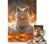 Puzzle 1000 pièces pour Adolescents Renard de feu, Jeu éducatif, activités Amusantes à la Maison, renforce Les Liens Entre Les Couples 50x75cm