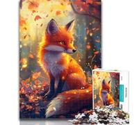 Puzzle 1000 pièces pour Adolescents, Renard de la forêt, Puzzle 1000 pièces pour Adultes, Art Mural Moderne à Faire soi-même, Cadeau Unique, décoration d'intérieur, 50x75cm