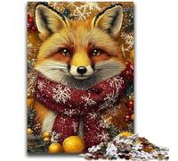 Puzzle 1000 pièces pour Adolescents, Renard de Noël, Puzzle pour Adolescents, Anti-Stress, défi Difficile, Cadeaux Secrets du Père Noël (26x38cm)