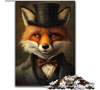 Puzzle 1000 pièces pour Adolescents Renard en Costume, Jouet éléphant, Jeu intellectuel, Cadeau d'anniversaire, décoration Murale pour Les 14 Ans et Plus (Taille 26x38cm)