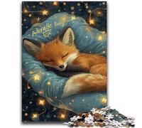 Puzzle 1000 pièces pour Adolescents Renard endormi, Jeu éducatif, défi, Jouet, à Offrir en Cadeau à Toute la Famille, 38x26cm