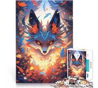 Puzzle 1000 pièces pour Adolescents Renard Mystique dans la forêt Jeu de Casse-tête Renforcer l'amour Entre Les Couples 38x26cm