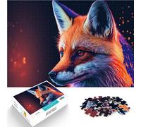 Puzzle 1000 pièces pour Adolescents Renard néon Aidez Le Cerveau à exercer des Jouets addictifs pour cultiver la Patience Décoration Parfaite 38x26cm
